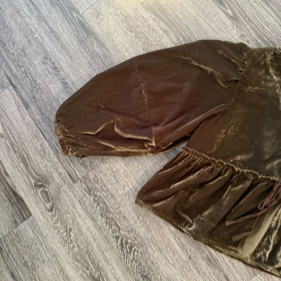 Free People Brunch Babe Velvet Blouse - Picture 2 of 7